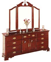 cherry triple dresser